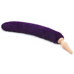 silicone anal plug with purple tail