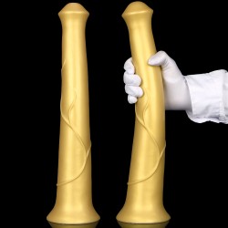 super long horse dildo with suction cup golden