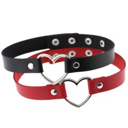 metal heart collar 4 snap